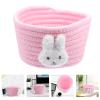Zerodeko 3pcs Cotton Woven Storage Basket Novel Organizer for Home Restaurant and Hotel Use Stylish Sundries Holder Lightweight Design Space-saving for Tidy Spaces view 3