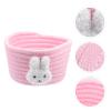Zerodeko 3pcs Cotton Woven Storage Basket Novel Organizer for Home Restaurant and Hotel Use Stylish Sundries Holder Lightweight Design Space-saving for Tidy Spaces view 4
