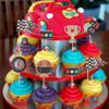 24 PCS Race Car Cupcake Toppers Assembled Helmet Traffic Light Wheel Trophy Flag Racing Car Cupcake Picks Let's Go Racing Cake Decorations for Sports Theme Baby Shower Birthday Party Supplies view 3