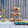 24 PCS Race Car Cupcake Toppers Assembled Helmet Traffic Light Wheel Trophy Flag Racing Car Cupcake Picks Let's Go Racing Cake Decorations for Sports Theme Baby Shower Birthday Party Supplies view 4