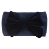 Baby Solid Headwear Girls Accessories Bow Kids Velvet Hair Headband Baby Girl Romper And Matching (A-Navy, One Size) view 1