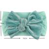 Baby Solid Headwear Girls Accessories Bow Kids Velvet Hair Headband Baby Girl Romper And Matching (A-Navy, One Size) view 2