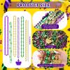 Bucherry 36 Pcs Mardi Gras Beads Necklaces Bulk 33 Inch Multi Colors Carnival Accessories Metallic Coin Crown Star Necklaces Bundle Mardi Gras Throws Bulk for Parades Party Favor Women Men view 2