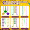 Bucherry 36 Pcs Mardi Gras Beads Necklaces Bulk 33 Inch Multi Colors Carnival Accessories Metallic Coin Crown Star Necklaces Bundle Mardi Gras Throws Bulk for Parades Party Favor Women Men view 3