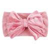 Baby Solid Headwear Girls Accessories Bow Kids Velvet Hair Headband Baby Girl Romper And Matching (A-Red, One Size) view 1