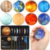 Pllieay 16PCS Solar System for Kids, Solar System Planets Toys - Eight Planets Bouncy Balls+Planetary Flashcards for Kids Party Favors, Educational Space Toys view 1