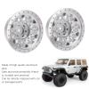 RC Wheel Rims, 2pcs Aluminum Alloy Wheel Hub Set for SCX6 1/6 RC Car (Silver) view 4