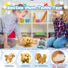 TEUVO Pet Care Playset Robot Dog Toys for Kids, 12Pcs Kids Vet Playset Toys Veterinarian Kit Doctor Kit & Interactive Electric Dog Plush & Cage Pretend Play Gifts for Girls Toddlers 3 4 5 6 7 Year Old view 2