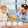 TEUVO Pet Care Playset Robot Dog Toys for Kids, 12Pcs Kids Vet Playset Toys Veterinarian Kit Doctor Kit & Interactive Electric Dog Plush & Cage Pretend Play Gifts for Girls Toddlers 3 4 5 6 7 Year Old view 3