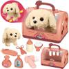 TEUVO Pet Care Play Set Robot Dog Toys for Kids 12Pcs Puppy Dog Toy Pet Walk Grooming Vet Toys Set with Interactive Electric Dog Plush & Cage Pretend Play Gifts for Girls Toddlers 3 4 5 6 7 8 Year Old view 1