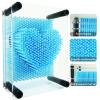 3D Pin Art Sensory Toy Size 5x3.7 Inches Needles Pin Impression Toy Intellectual Fun Rainbow Toys, Lightblue view 4