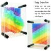 3D Pin Art Sensory Toy Size 5x3.7 Inches Needles Pin Impression Toy Intellectual Fun Rainbow Toys, Transparent view 2