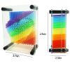 3D Pin Art Sensory Toy Size 5x3.7 Inches Needles Pin Impression Toy Intellectual Fun Rainbow Toys, Transparent view 3