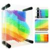 3D Pin Art Sensory Toy Size 5x3.7 Inches Needles Pin Impression Toy Intellectual Fun Rainbow Toys, Transparent view 4