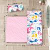 Primlect Thickened Toddler Nap Mat with Removable Pillow and Minky Blanket, Extra Large 55''x35'' Sleeping Bag, Washable, Roll up, Perfect for Daycare, Preschool, Kindergarten, Boys and Girls Mermaid view 2