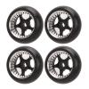 RC Drift Tire,4pcs RC Metal Wheel Tires for 1:28 for K969 for K989 RC Drift Tire for P929 Model car Upgraded Part (Black) view 1