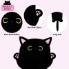 MUFEIRUO Long Cat Plush Long Cat Body Pillow, 33" Cute Black Cat Stuffed Animals Cat Plushie, Soft Cartoon Cat Plush Pillow Kawaii Stuffed Cat Toys for Kids Girls Boys,Gifts for Birthday Halloween view 4