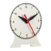 PATIKIL 5.5" x 4.7" Teaching Clock, Learn Clock Learning Tell Time Analog Clock Demonstration Clock 12 Hour 3 Pointers Geared Movement for Classroom Teacher, White view 1
