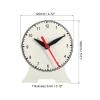 PATIKIL 5.5" x 4.7" Teaching Clock, Learn Clock Learning Tell Time Analog Clock Demonstration Clock 12 Hour 3 Pointers Geared Movement for Classroom Teacher, White view 2