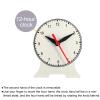 PATIKIL 5.5" x 4.7" Teaching Clock, Learn Clock Learning Tell Time Analog Clock Demonstration Clock 12 Hour 3 Pointers Geared Movement for Classroom Teacher, White view 3