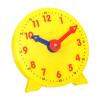 PATIKIL 4 inch Teaching Clock, Learn Clock Learning Tell Time Analog Clock Demonstration Clock 12 Hour 2 Pointers for Classroom Teacher, Yellow view 1