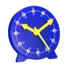 PATIKIL 4 inch Teaching Clock, Learn Clock Learning Tell Time Analog Clock Demonstration Clock 24 Hour 3 Pointers Geared Movement for Classroom Teacher, Blue view 1