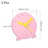 PATIKIL 4 inch Teaching Clock, 2 Pack Learn Clock Learning Tell Time Analog Clock Demonstration Clock 24 Hour 3 Pointers Geared Movement for Classroom Teacher, Pink view 2