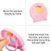 PATIKIL 4 inch Teaching Clock, 2 Pack Learn Clock Learning Tell Time Analog Clock Demonstration Clock 24 Hour 3 Pointers Geared Movement for Classroom Teacher, Pink view 4