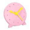 PATIKIL 4 inch Teaching Clock, Learn Clock Learning Tell Time Analog Clock Demonstration Clock 24 Hour 3 Pointers Geared Movement for Classroom Teacher, Pink view 1