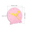 PATIKIL 4 inch Teaching Clock, Learn Clock Learning Tell Time Analog Clock Demonstration Clock 24 Hour 3 Pointers Geared Movement for Classroom Teacher, Pink view 2