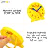 PATIKIL 4 inch Teaching Clock, 2 Pack Learn Clock Learning Tell Time Analog Clock Demonstration Clock 24 Hour 3 Pointers Geared Movement for Classroom Teacher, Yellow Purple view 4