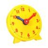 PATIKIL 4 inch Teaching Clock, Learn Clock Learning Tell Time Analog Clock Demonstration Clock 12 Hour 2 Pointers Geared Movement for Classroom Teacher, Yellow view 1