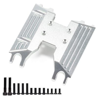 RC Car Gearbox Mount Base for Axial RC Crawler 1/18 UTB18 Capra Unlimited Trail Buggy RTR Upgrade Part Transmission Case (Silver Gearbox Holder)