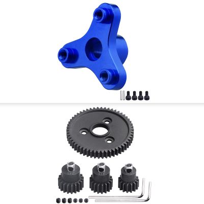 RC Spur Gear with Pinions Gear Set & RC Gearbox Slipper Clutch Eliminator (Navy Blue) for 1/10 Traxxas Slash 2WD Rustler Stampede VXL