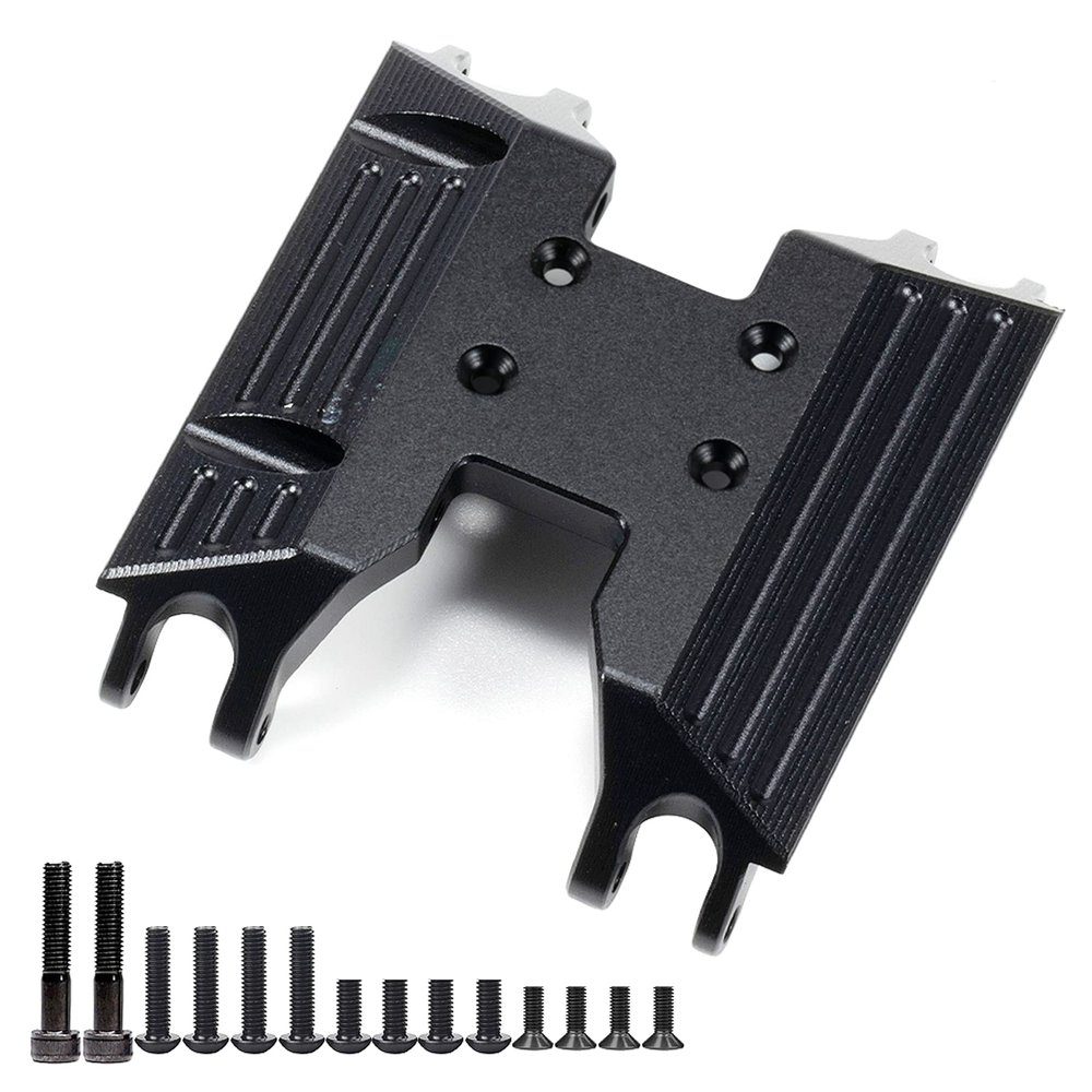 RC Car Gearbox Mount Base for Axial RC Crawler 1/18 UTB18 Capra Unlimited Trail Buggy RTR Upgrade Part Transmission Case (Black Gearbox Holder)