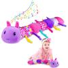 Baby Girl Stuffed Animal Toys with Multi Textures,Rattle,Crinkle,Baby Girl Gift 6 to 12 Months,Infant 3 4 5 7 8 9 Months Old Newborn Toy,Caterpillar-Purple view 1