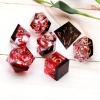 Haxtec Sharp Edge DND Dice Set Red Blood Swirls Resin Dice D&D Dice for RPG Role Playing Games Compatible with Dungeons and Dragons Gift view 4