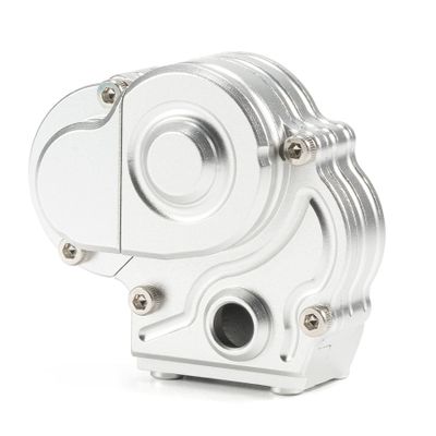 RC Car Gearbox for LCG Chassis Rails for 1Axial RC Crawler 1/18 UTB18 Capra Unlimited Trail Buggy RTR Upgrade Part Transmission Case (Silver Gearbox)