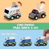 18 Pack Assorted Pull Back Car Toys for Kid with Storage Organizer Box, Mini Model Vehicle Set with Display Case for Child Toddler, Small Play Truck Bulk for Boy and Girl Party Favors, Birthday Gift view 4