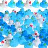 Jerify 50 Pcs Mini Rubber Ducks Snowflake Themed Rubber Ducks Wintertoys Bulk Holiday Bath Ducky Favors Bathtub Pool Toys Birthday Christmas Party Goodie Bag Fillers Gift view 1