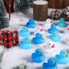 Jerify 50 Pcs Mini Rubber Ducks Snowflake Themed Rubber Ducks Wintertoys Bulk Holiday Bath Ducky Favors Bathtub Pool Toys Birthday Christmas Party Goodie Bag Fillers Gift view 4