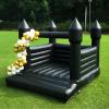 Black Inflatable Bounce House for Outdoor Halloween Decoration Party Backyard Wedding, PVC Halloween Inflatable Bounce House Castle for Kids with Blower(13FT*11.5FT*10FT) view 2