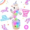Hopearl Glowing Dancing Unicorn Talking Interactive Animated Singing Mimicking Electric Light Up Toy Speaking Gifts for Kids, White, 14.5'' view 1