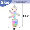 Hopearl Glowing Dancing Unicorn Talking Interactive Animated Singing Mimicking Electric Light Up Toy Speaking Gifts for Kids, White, 14.5'' view 3
