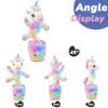 Hopearl Glowing Dancing Unicorn Talking Interactive Animated Singing Mimicking Electric Light Up Toy Speaking Gifts for Kids, White, 14.5'' view 4