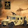Lollipop United States Army Friction Powered Military Humvee Toy, 1:16 Scale Model Armored Car, Utility Vehicle w/Lights/Sounds view 2