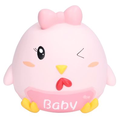 Cartoon Chicken Piggy Bank for Kids - Large Capacity Vinyl Coin Bank, Unbreakable Hand Painted Money Box for Boys Girls, Home Decor Birthday (Pink)