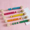 Menolana 3 Pieces Busy Board Toys Busyboard Early Educational Motor Puzzle Accessories for Kids Children Baby, Shape Matching and Abacus Bead and Button view 4