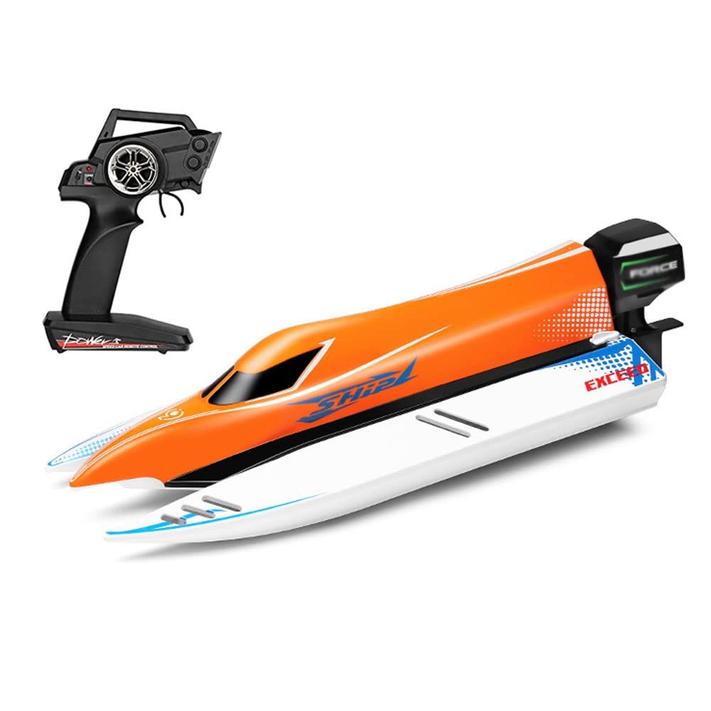 QIYHBVR Ready to Run, Remote Control Speed Boat F1 Electric RC Boat Top Speed 45KM/H Brushless Motor Excellent for Hobbies Player Adult Boys Age 14+