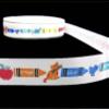5 Yds Crayon Crayons Colors Kids Children School White Satin Ribbon 7/8''W view 1